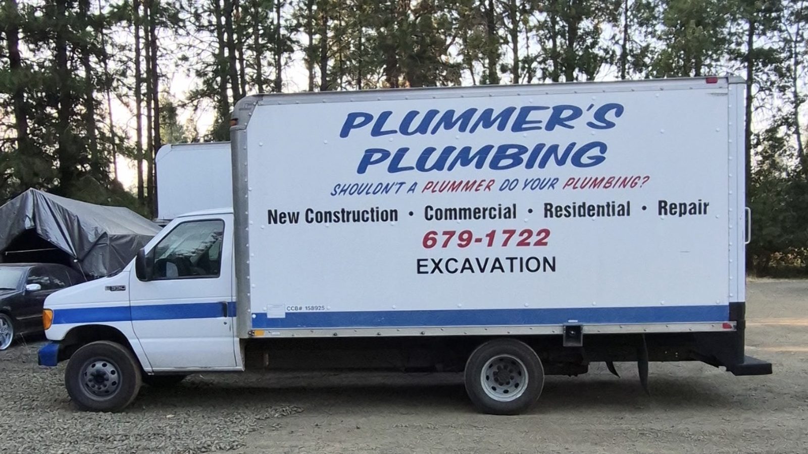 Plummer's Plumbing box truck, Roseburg Oregon